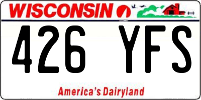 WI license plate 426YFS