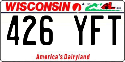 WI license plate 426YFT