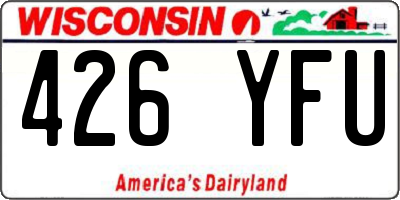 WI license plate 426YFU