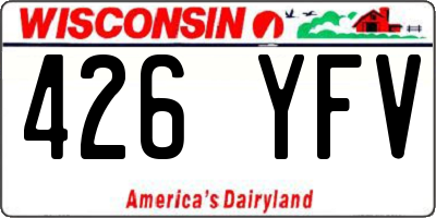 WI license plate 426YFV