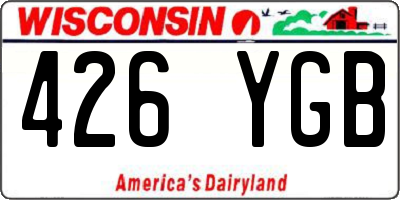 WI license plate 426YGB