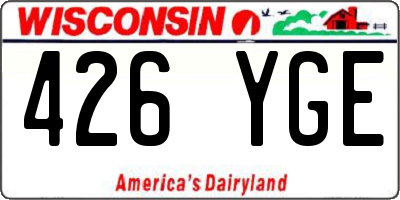 WI license plate 426YGE
