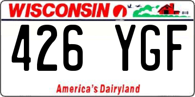 WI license plate 426YGF