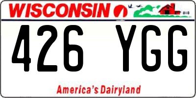 WI license plate 426YGG