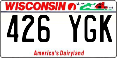 WI license plate 426YGK