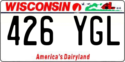 WI license plate 426YGL
