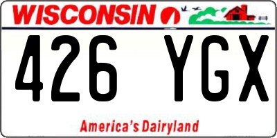 WI license plate 426YGX