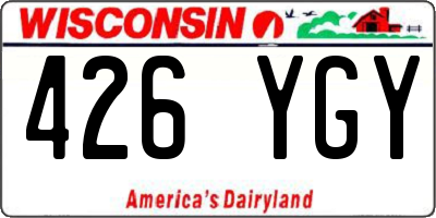 WI license plate 426YGY