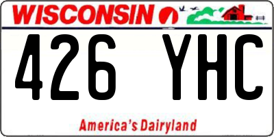 WI license plate 426YHC