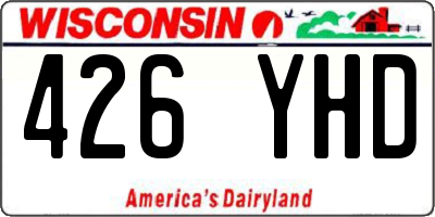 WI license plate 426YHD