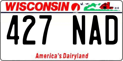 WI license plate 427NAD