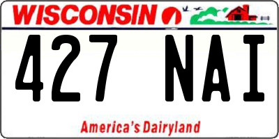 WI license plate 427NAI