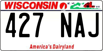 WI license plate 427NAJ