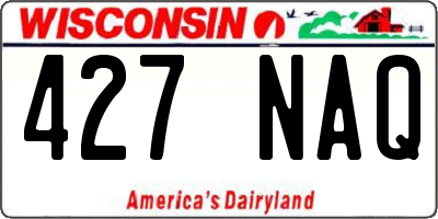 WI license plate 427NAQ