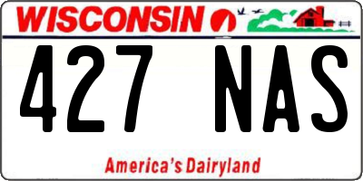 WI license plate 427NAS