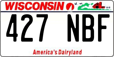 WI license plate 427NBF