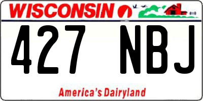 WI license plate 427NBJ