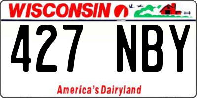 WI license plate 427NBY