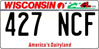 WI license plate 427NCF