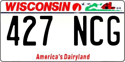 WI license plate 427NCG