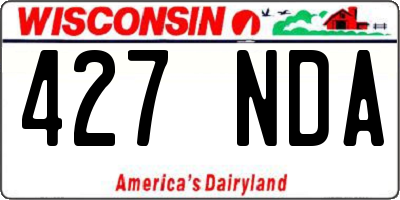 WI license plate 427NDA