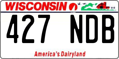 WI license plate 427NDB