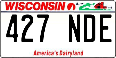WI license plate 427NDE