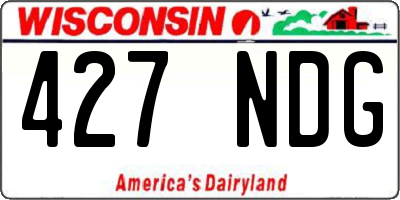 WI license plate 427NDG