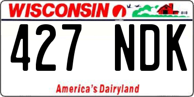WI license plate 427NDK