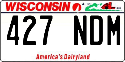 WI license plate 427NDM