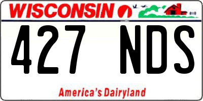 WI license plate 427NDS