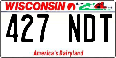 WI license plate 427NDT