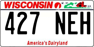 WI license plate 427NEH