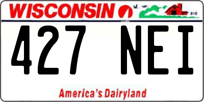 WI license plate 427NEI