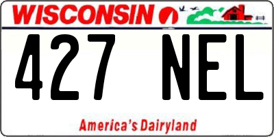 WI license plate 427NEL