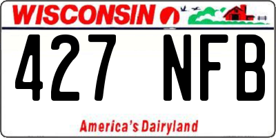 WI license plate 427NFB