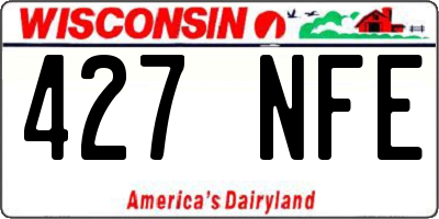 WI license plate 427NFE