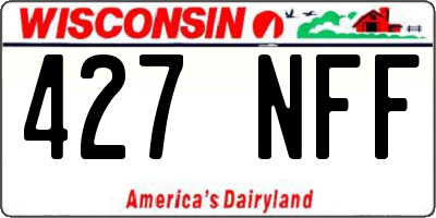 WI license plate 427NFF