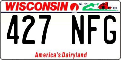 WI license plate 427NFG