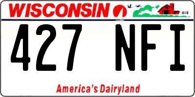 WI license plate 427NFI