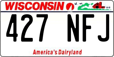 WI license plate 427NFJ