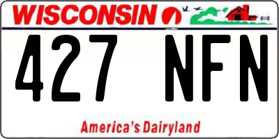 WI license plate 427NFN