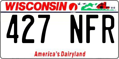 WI license plate 427NFR
