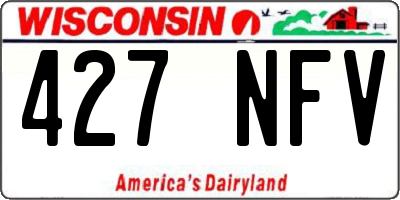 WI license plate 427NFV