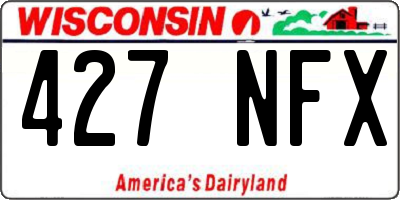 WI license plate 427NFX