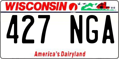 WI license plate 427NGA