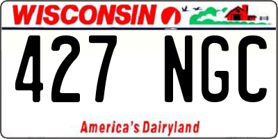 WI license plate 427NGC