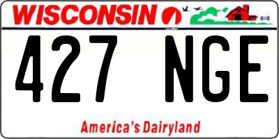 WI license plate 427NGE