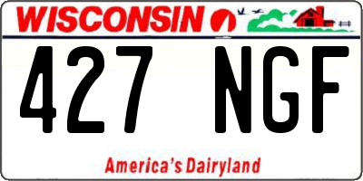 WI license plate 427NGF