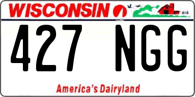 WI license plate 427NGG